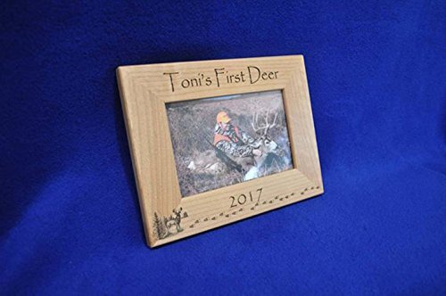 First Deer Picture Frame alder wood 5x7 size
