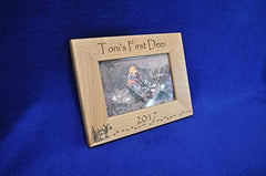First Deer Picture Frame alder wood 5x7 size