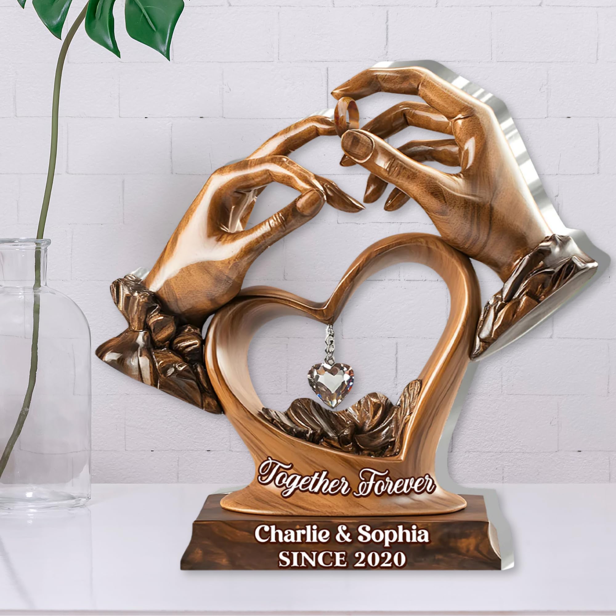 Freestanding acrylic plaque available in 4 5 6 and 8 inch sizes