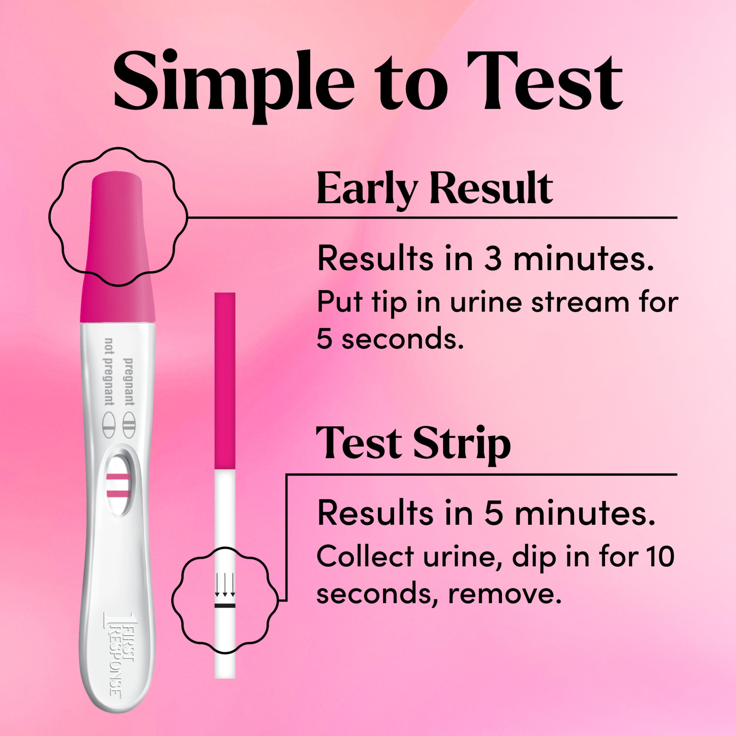 8 count FIRST RESPONSE pregnancy test kit