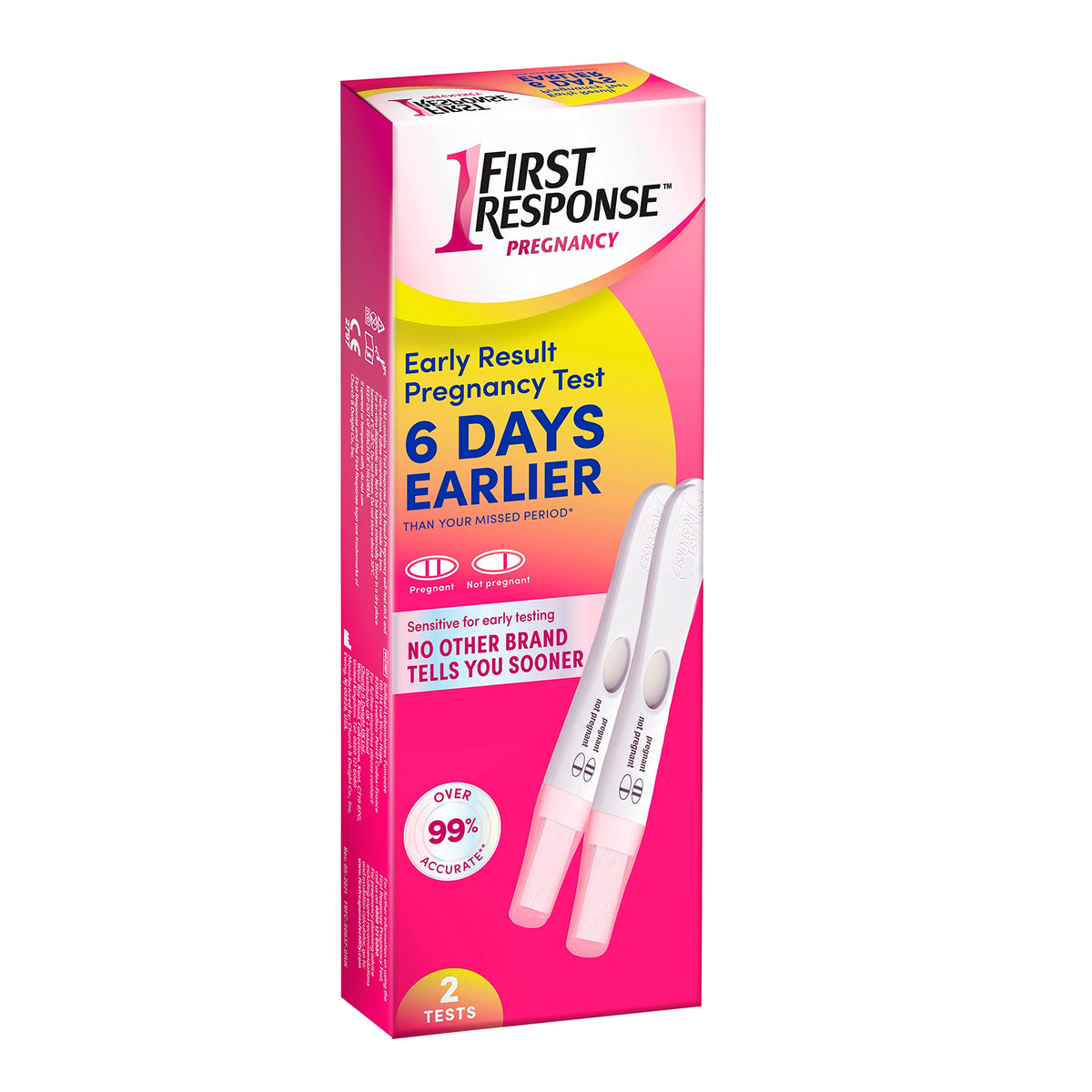 First Response Early Result Pregnancy Test 2 count kit front view