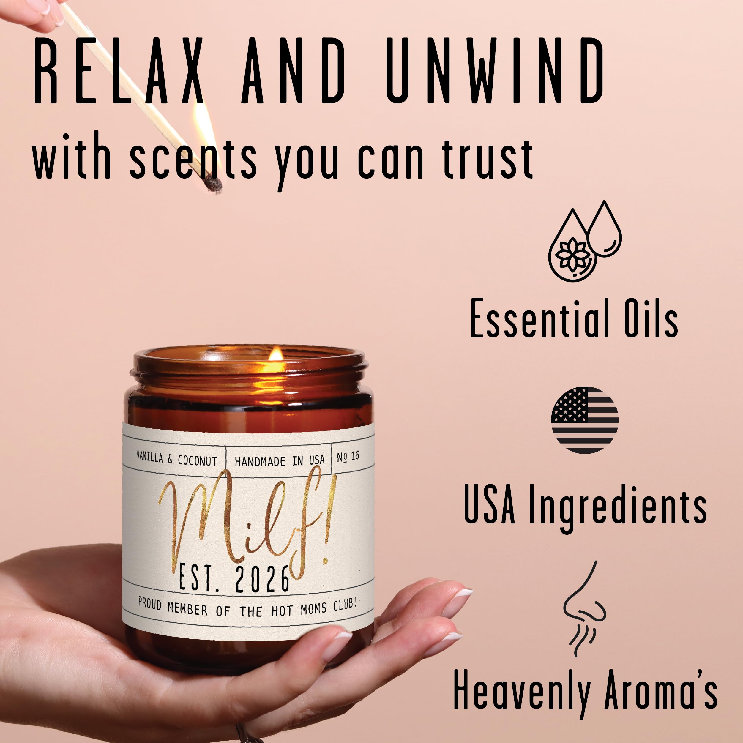 Baby shower gift idea candle for first time mom
