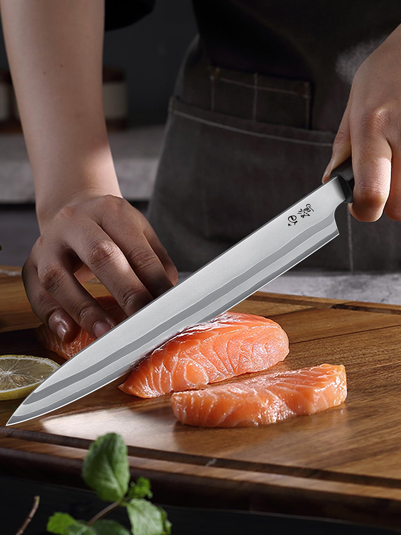 Mirror polished edge ready for sashimi slicing