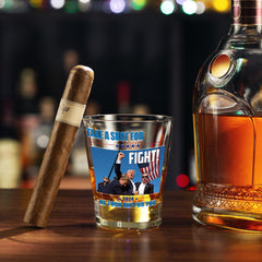 Patriotic fist pump glass for parties and gifts