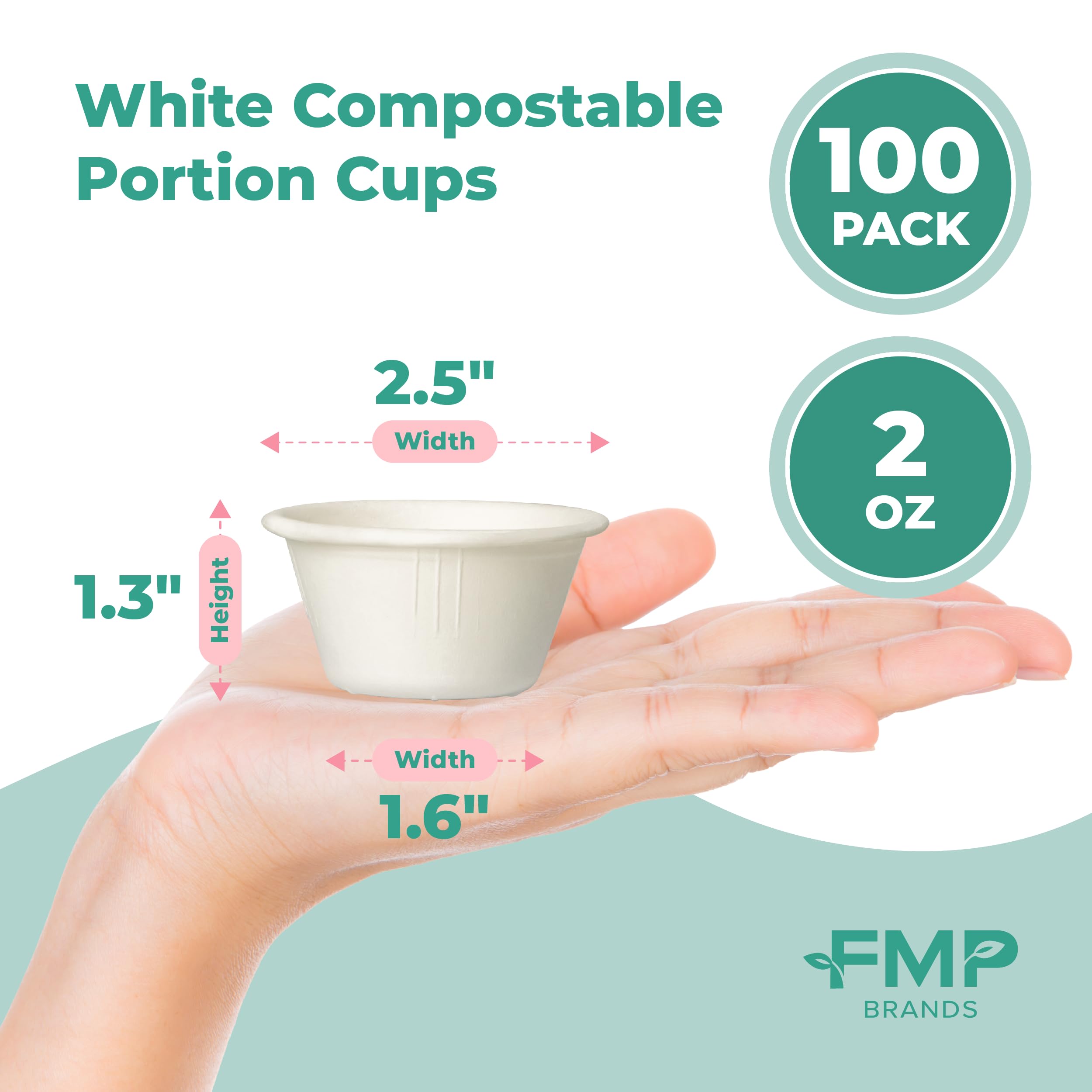 2 oz bagasse fiber soufflé cups