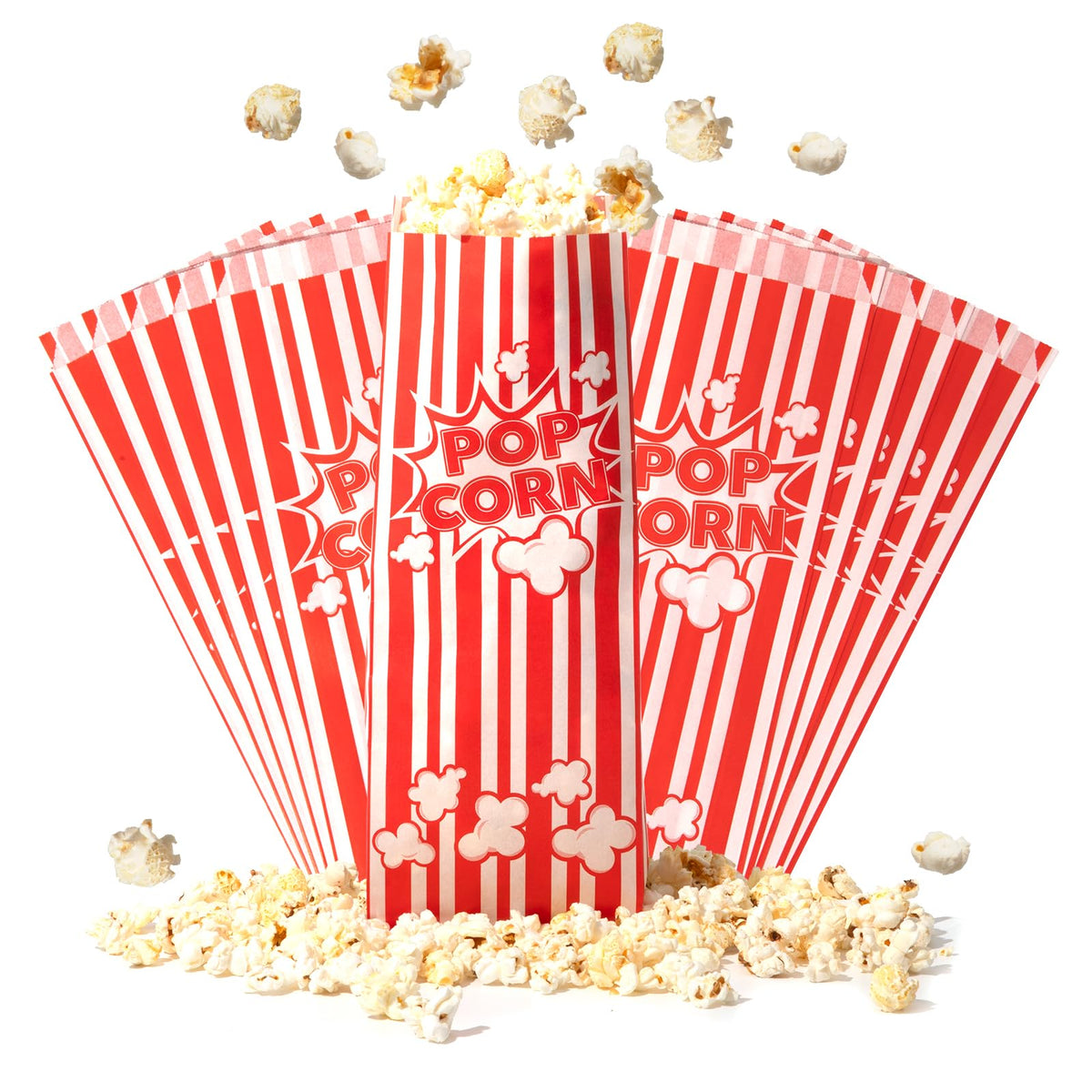 Fit Meal Prep 250 Pack Paper Popcorn Bags 2 oz serving