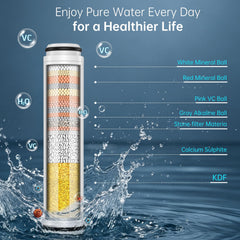 Handheld shower head with filters close up in Fitespot line