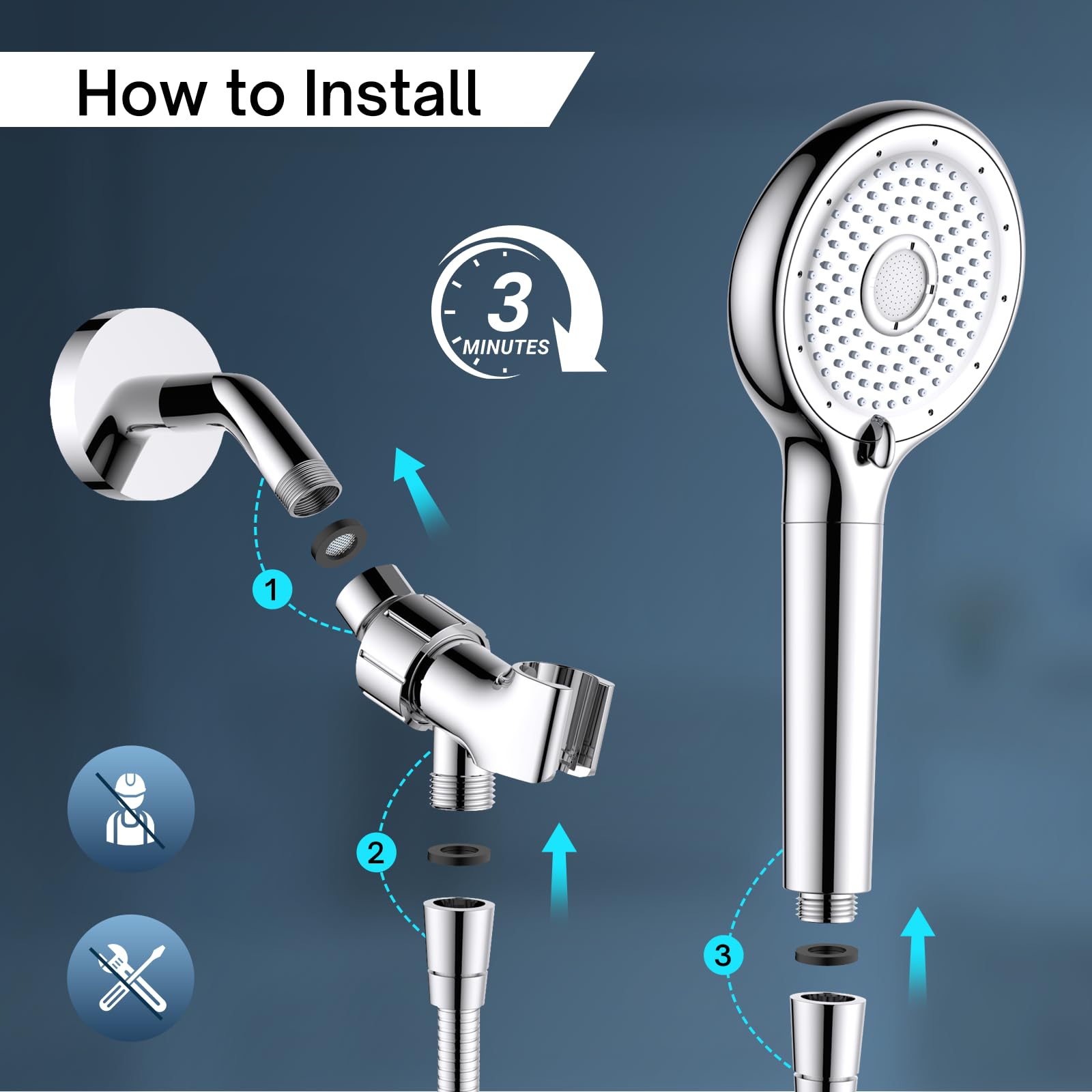 Fitespot handheld filter shower head product overview