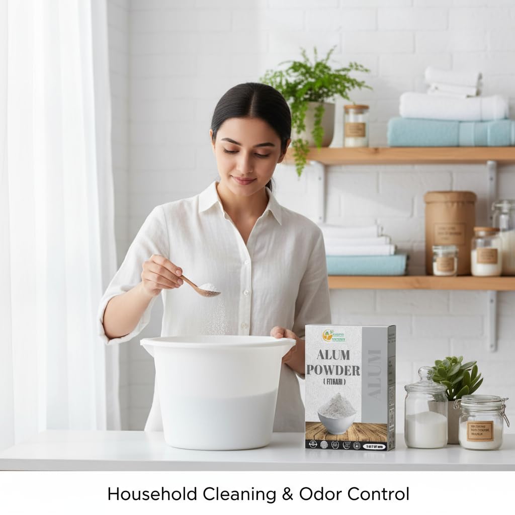 Cosmetic preservative run alum powder fitkari