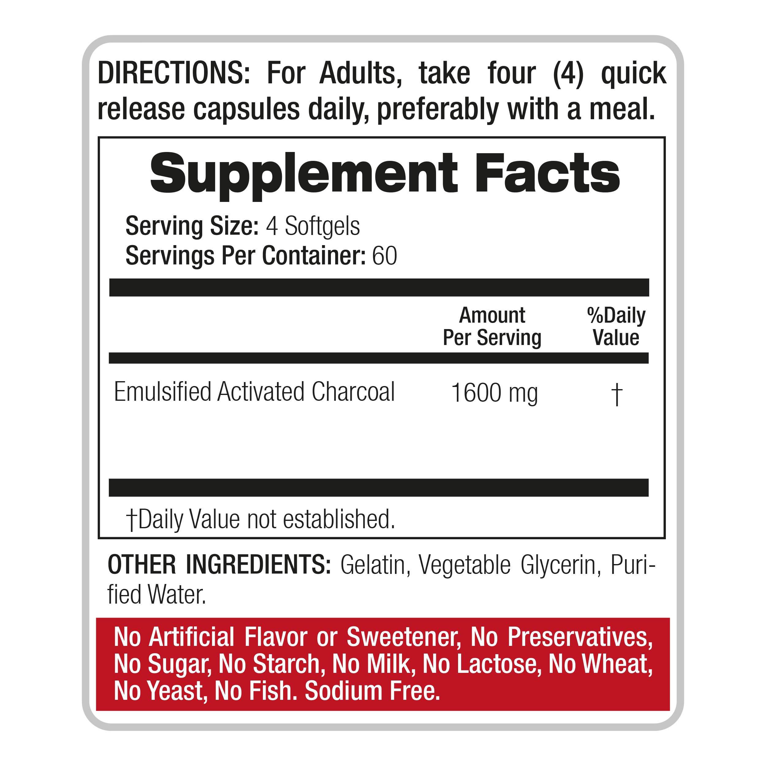 Activated Charcoal supplement by FITO MEDIC'S Lab 240