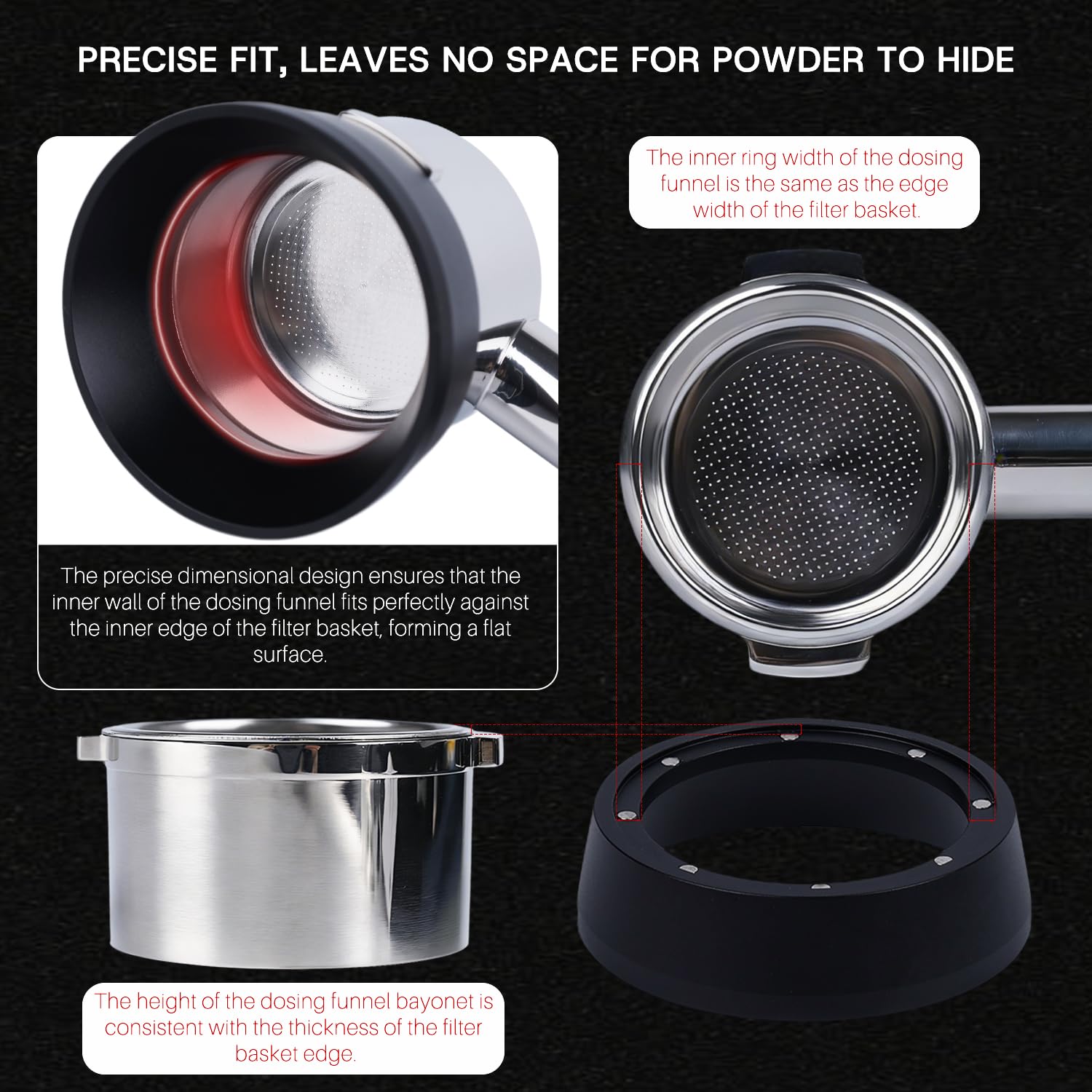 outer ring design allows distribution when attached