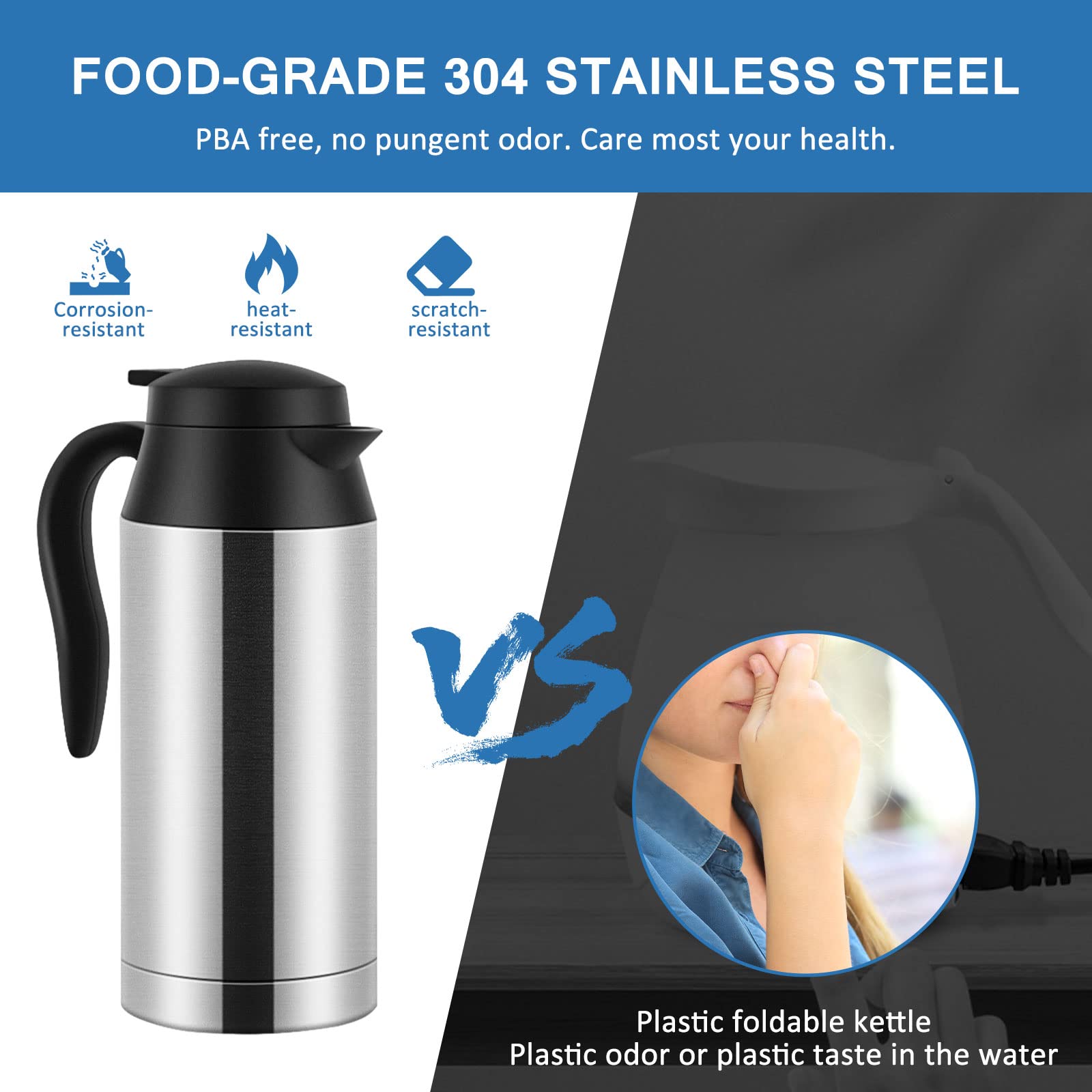 12V car kettle designed for tea coffee and hot water