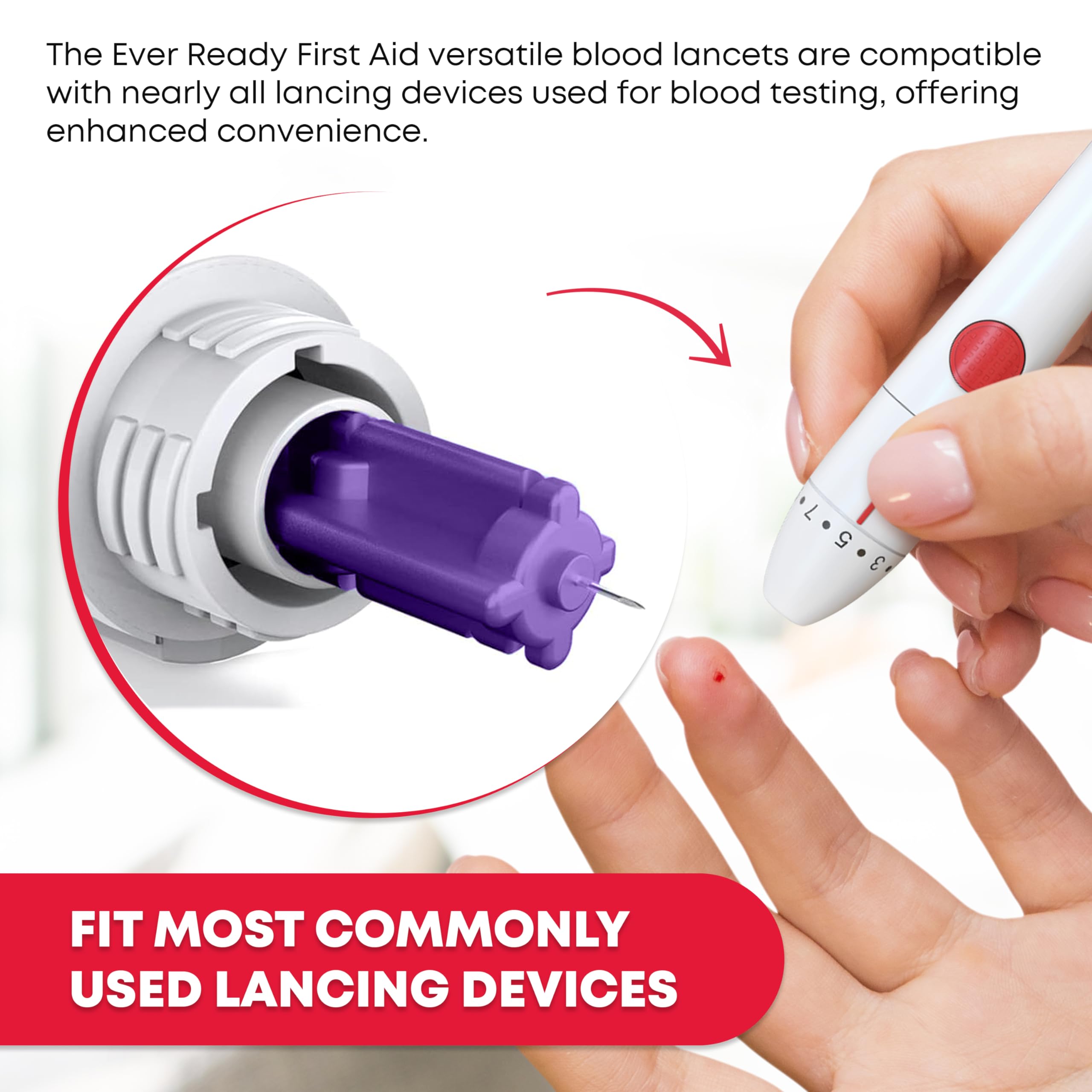Fits most lancing devices with Ever Ready lancets