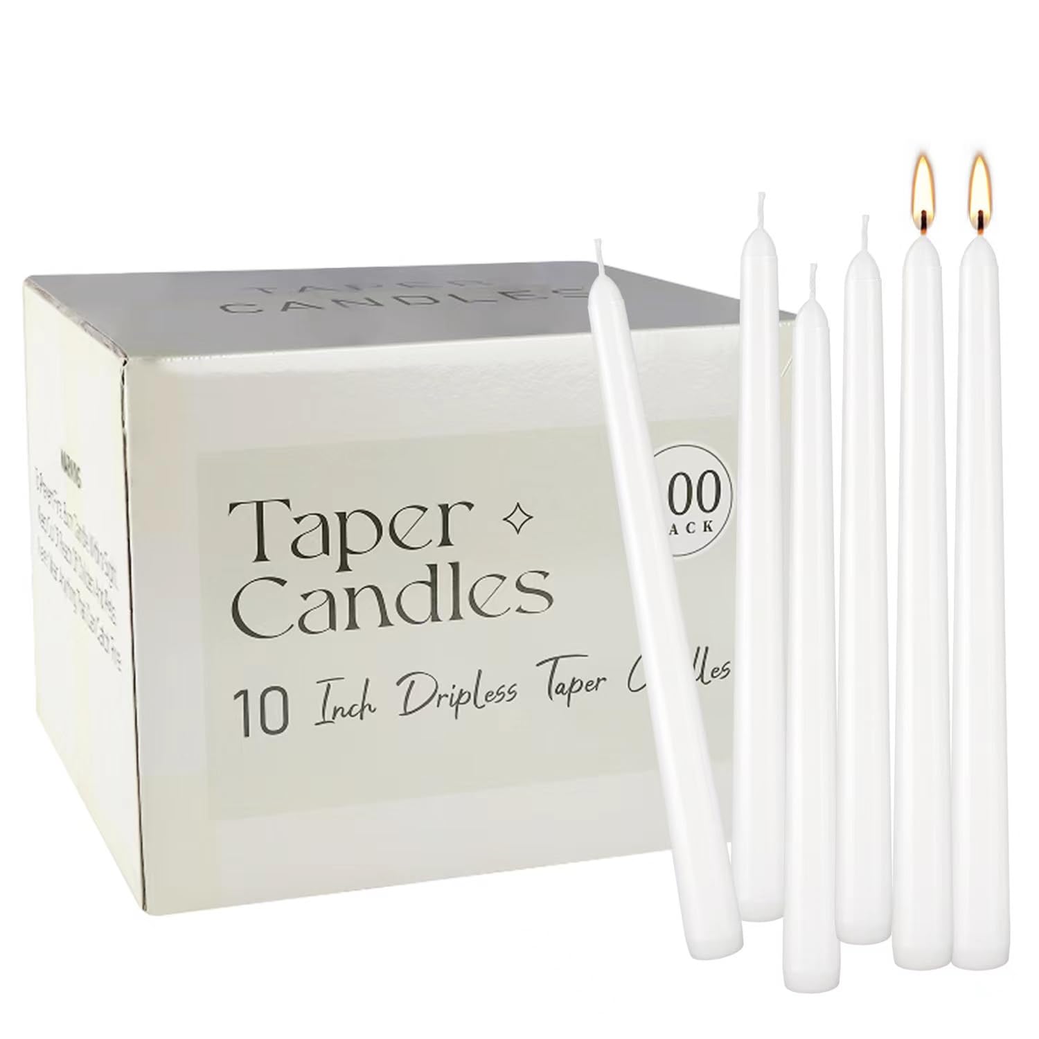 7-8 hour burn time taper candles