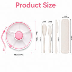 5-compartment rotating snack container for toddlers