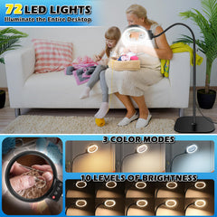 5 inch viewing area magnifier on floor setup