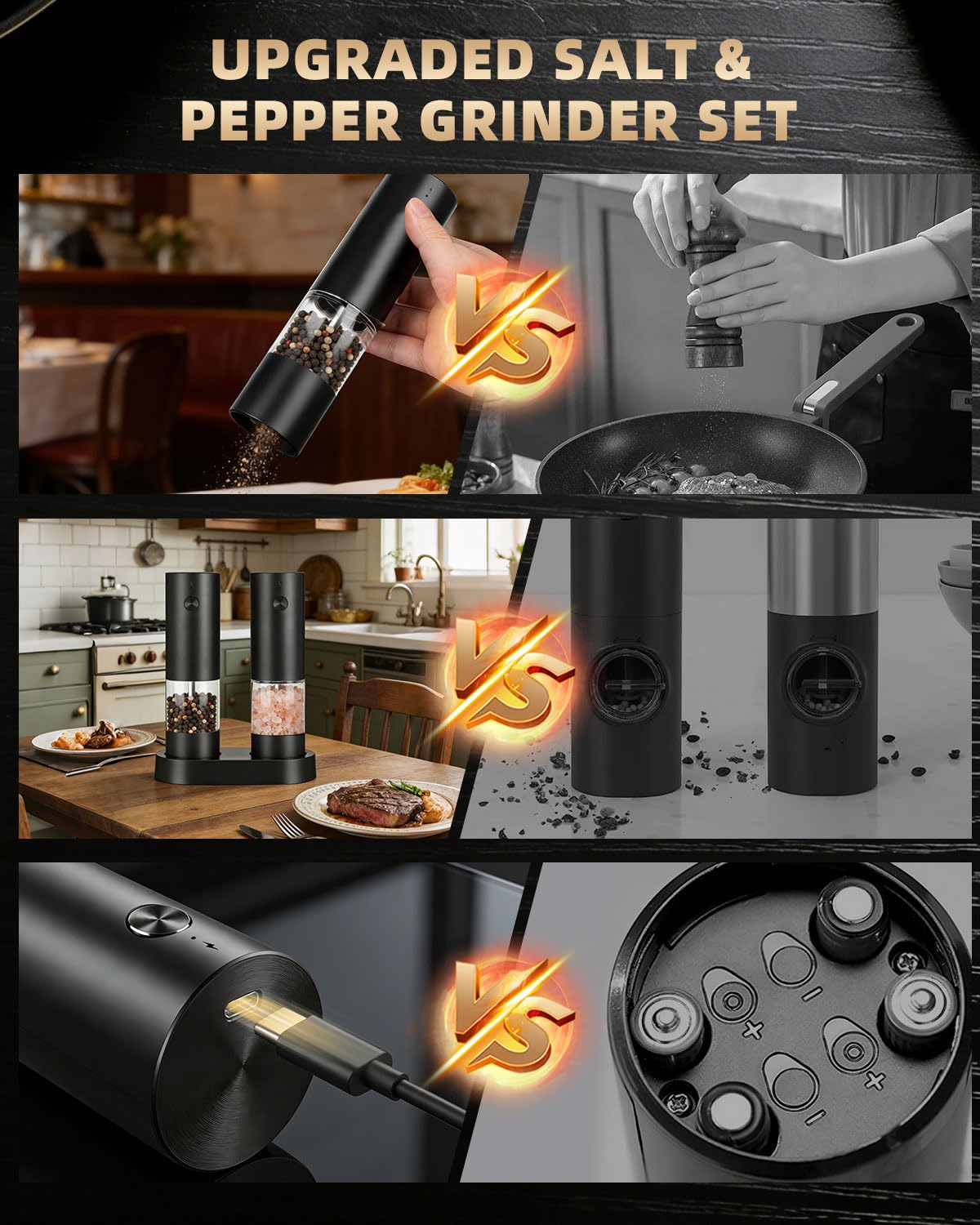 Refillable washable container for salt pepper grinder
