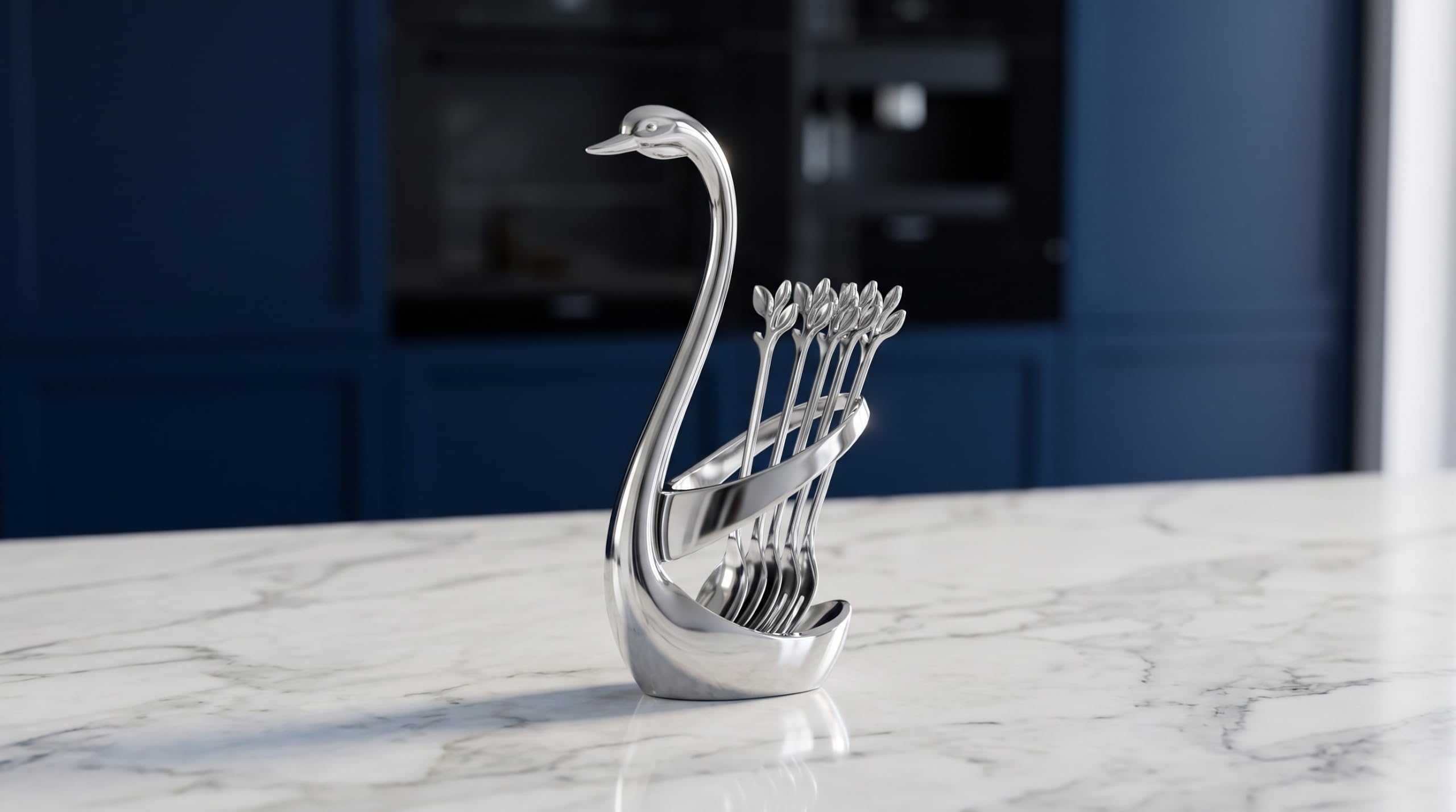 Five-piece stainless steel spoons and forks
