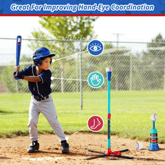 Fixed standing tee for kids batting practice