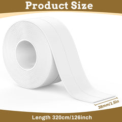 White Fixmend Caulk Tape sealant tape for bathroom