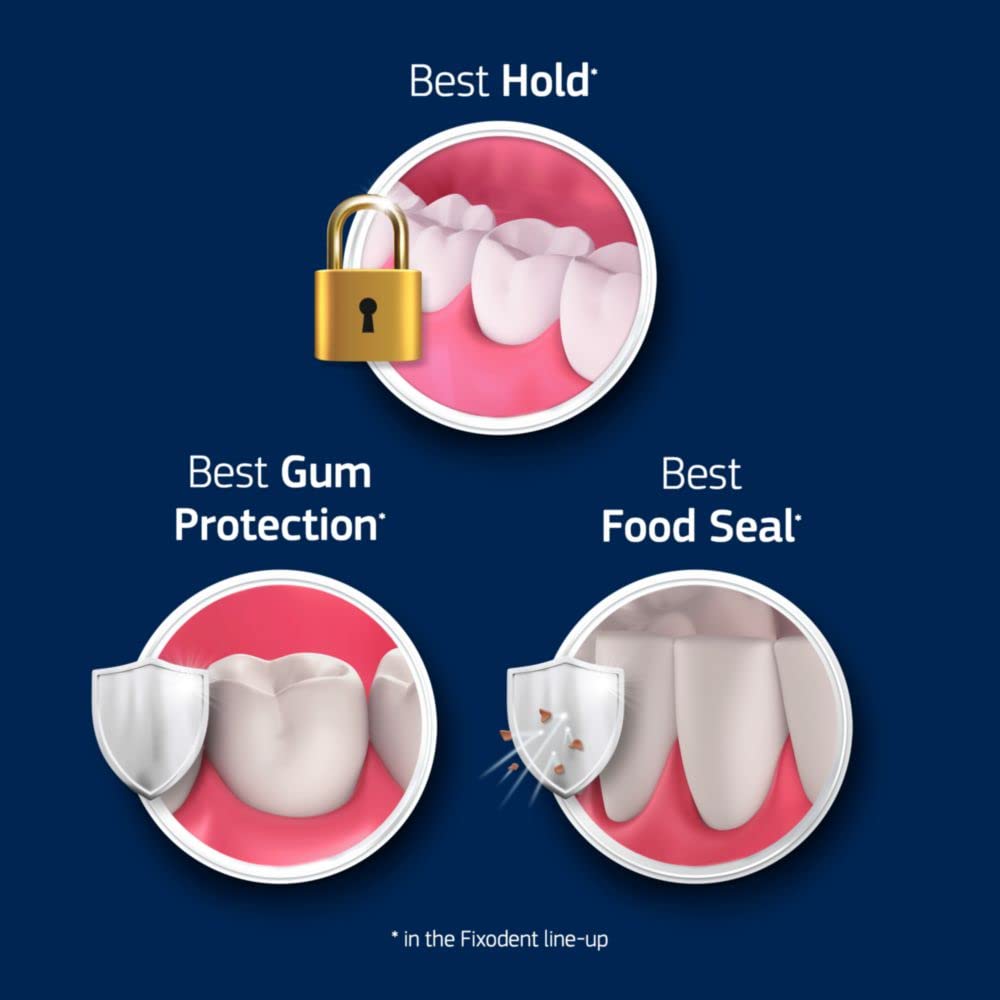 Fixodent denture adhesive cream for full and partial dentures