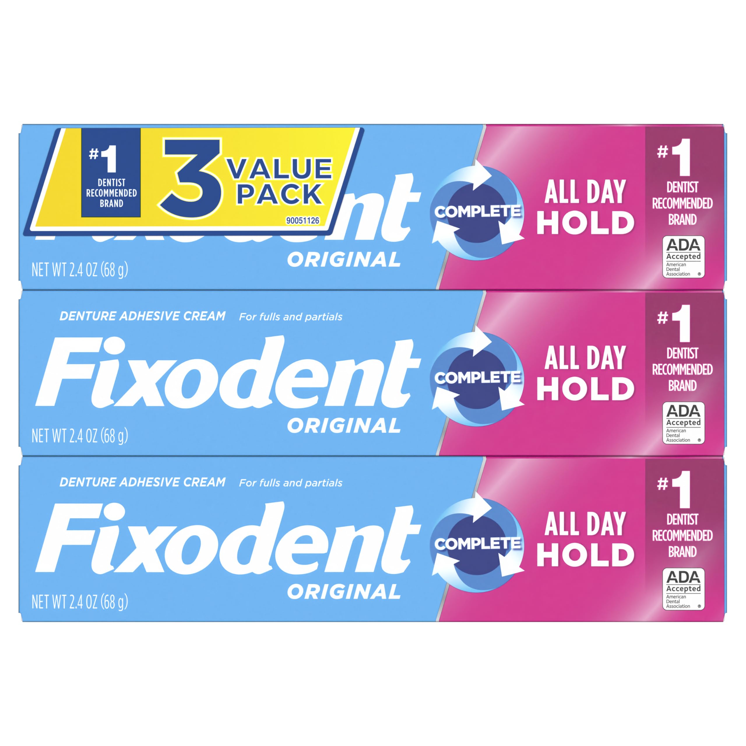 Fixodent Adhesive Cream Original for secure dentures comfort