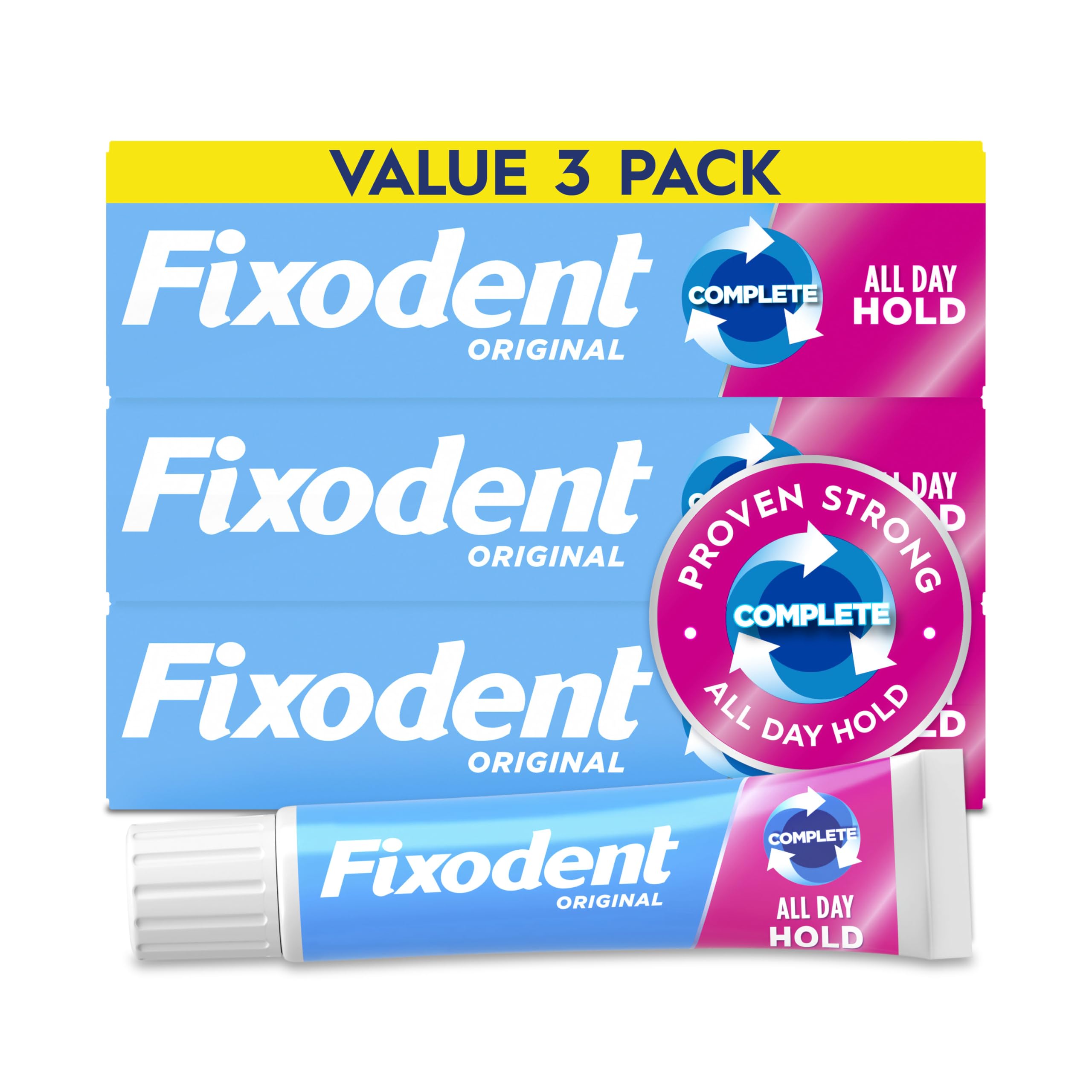 Fixodent Complete Denture Adhesive Cream Original 2.4 oz packaging may vary