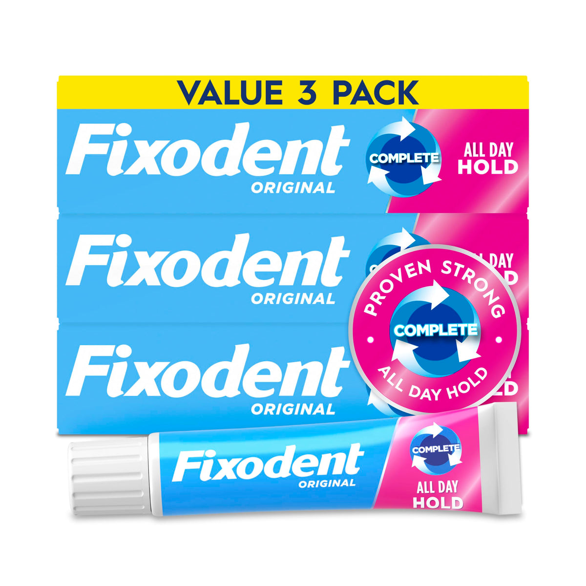 Fixodent Complete Denture Adhesive Cream Original 2.4 oz packaging may vary