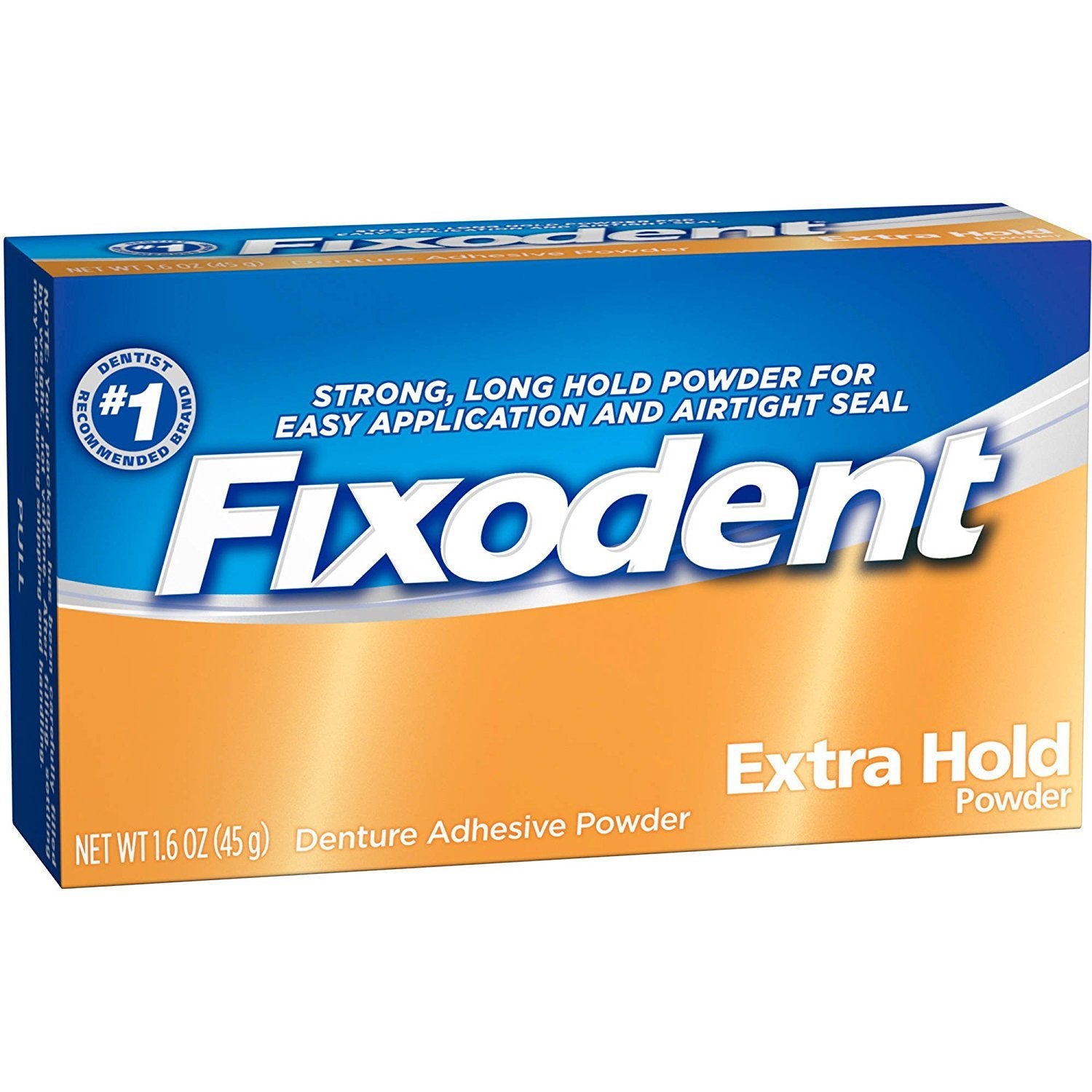 Fixodent denture adhesive powder 1.6z packaging