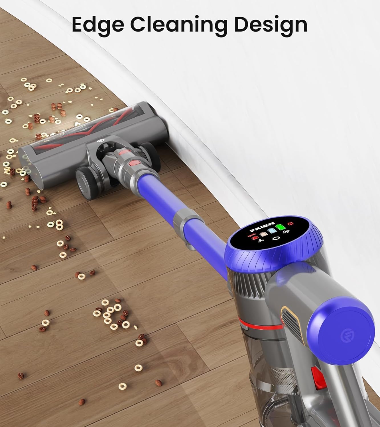 FKIEN cordless vacuum cleaner HEPA filtration 1.5L dust cup