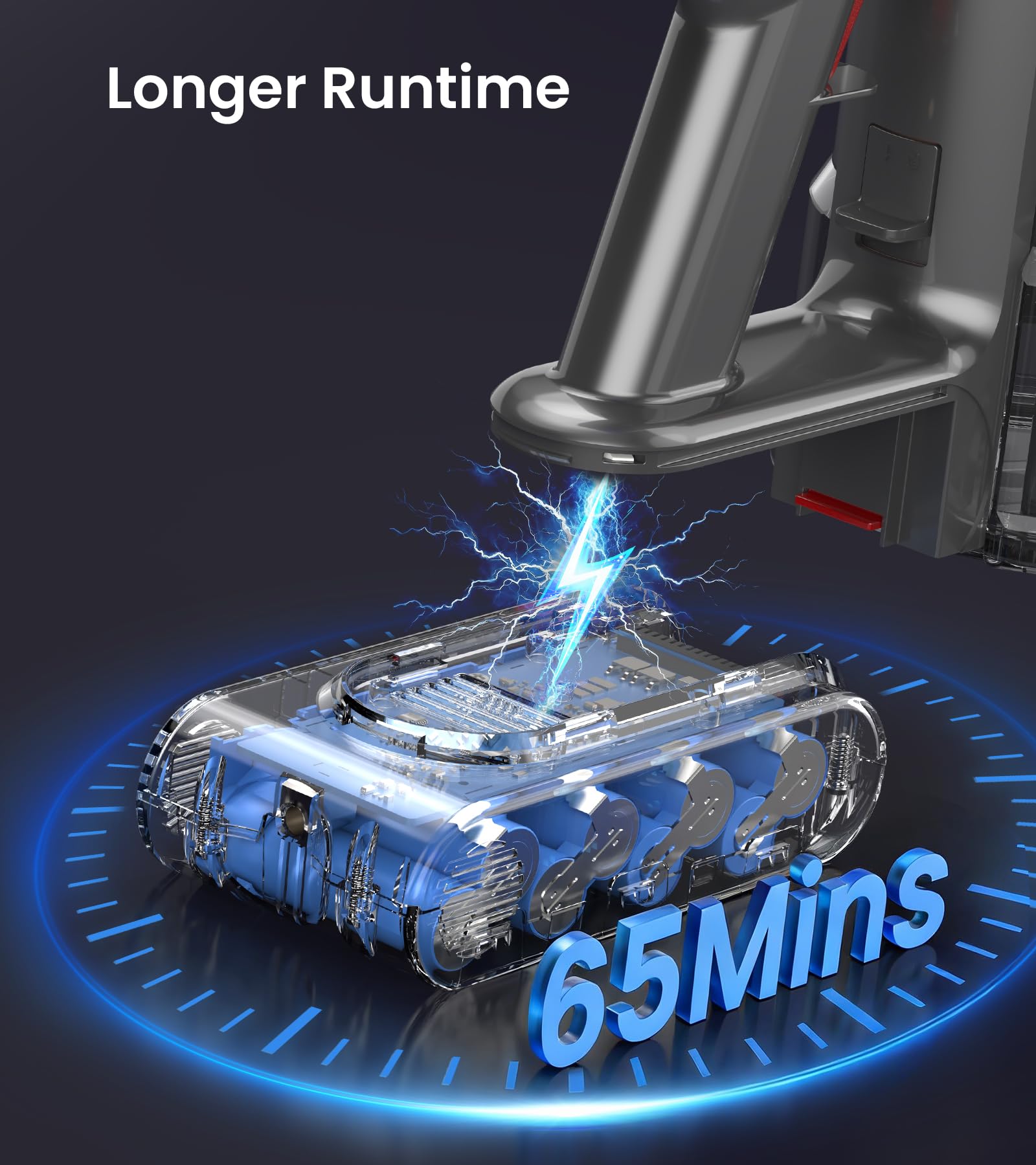 Self-standing design of FKIEN cordless vacuum cleaner