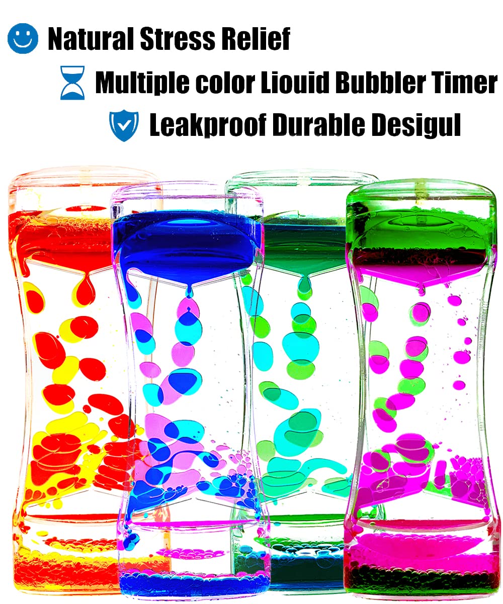 Pack of 4 FKYTION liquid motion bubblers on desk