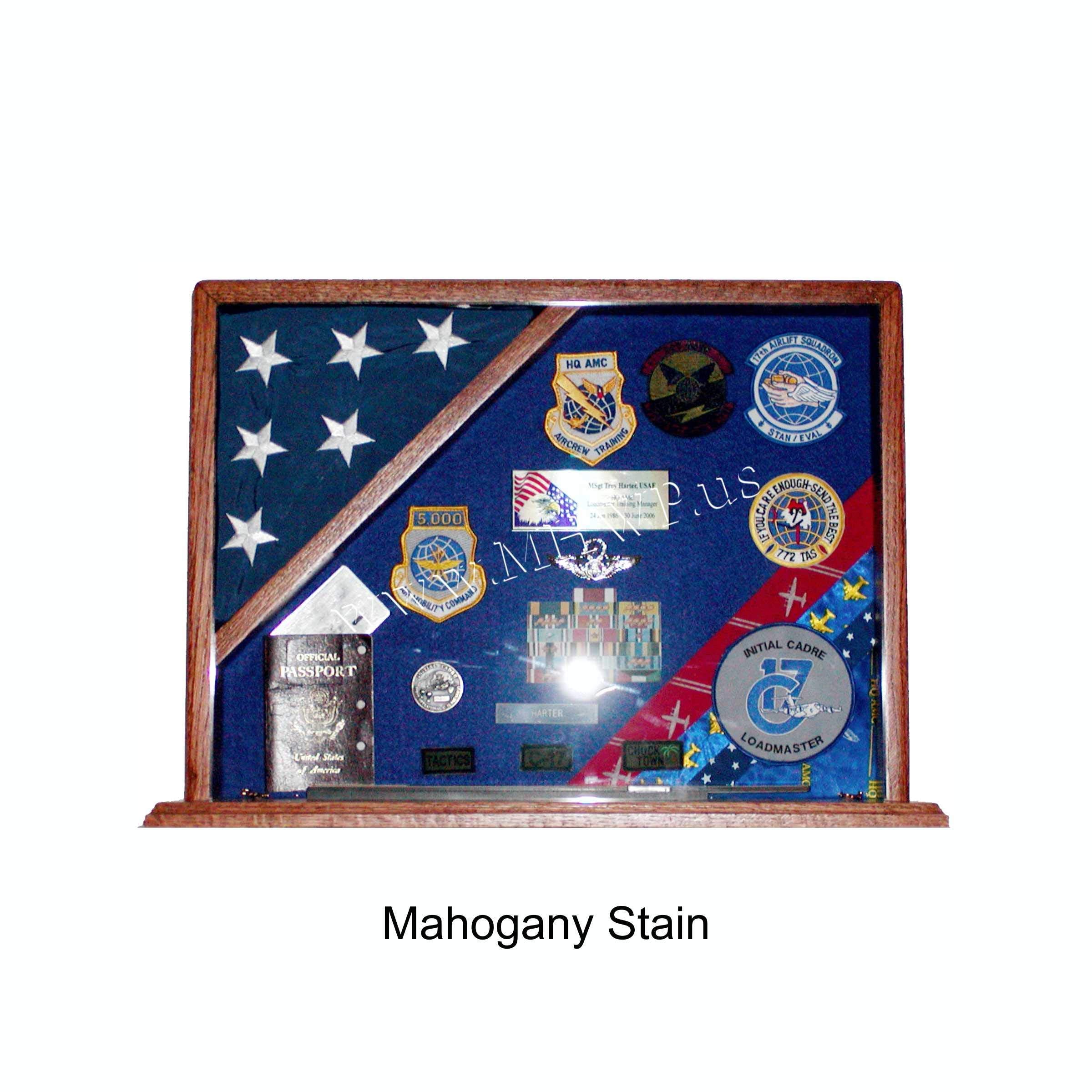 Flag Case and Shadow Box black background option