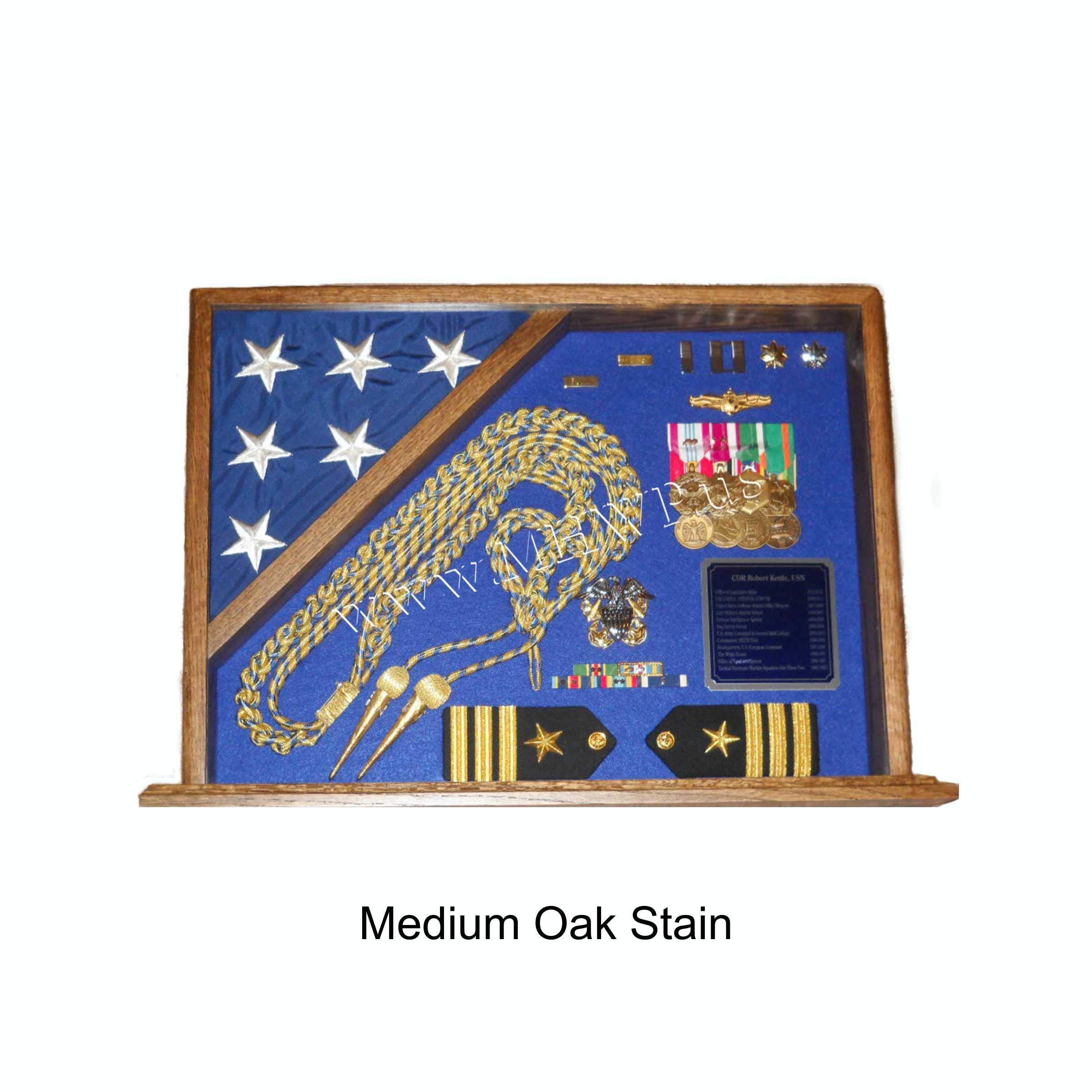 Flag Case and Shadow Box green background option