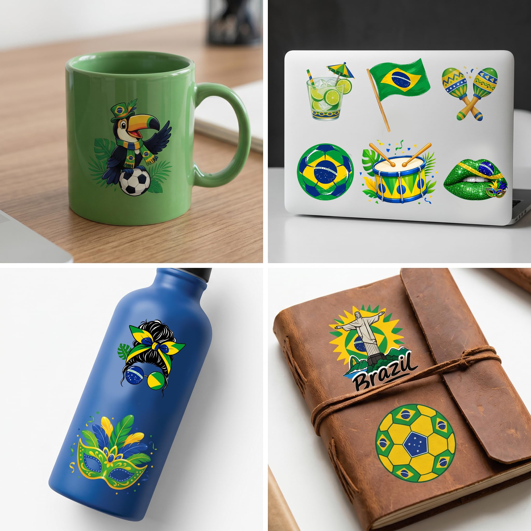 Non-toxic kid safe Brazil temporary tattoos