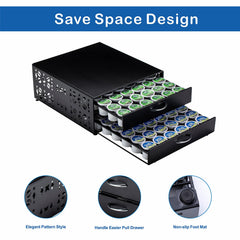 Top surface of FlagShip K Cup Organizer Drawer with mugs and accessories