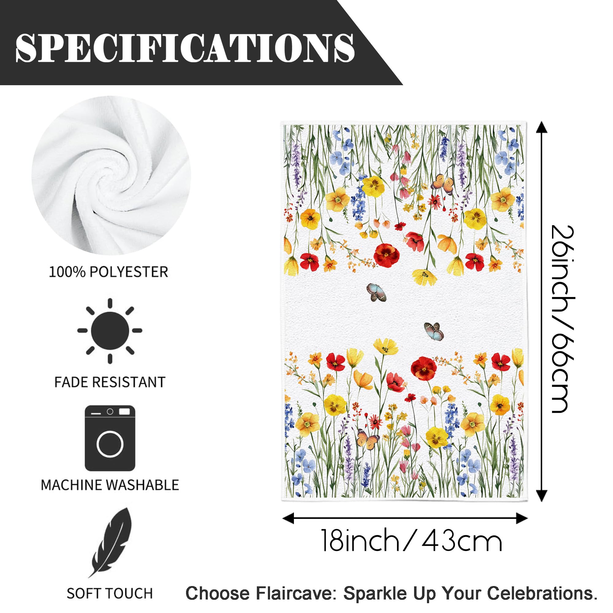 Easter butterfly dish towels from Flaircave decorative set