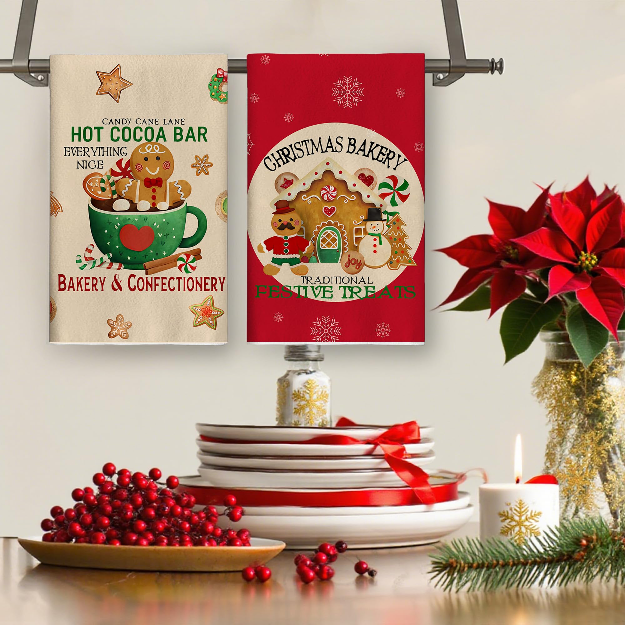 Gingerbread christmas towels Flaircave kitchen decor image 4