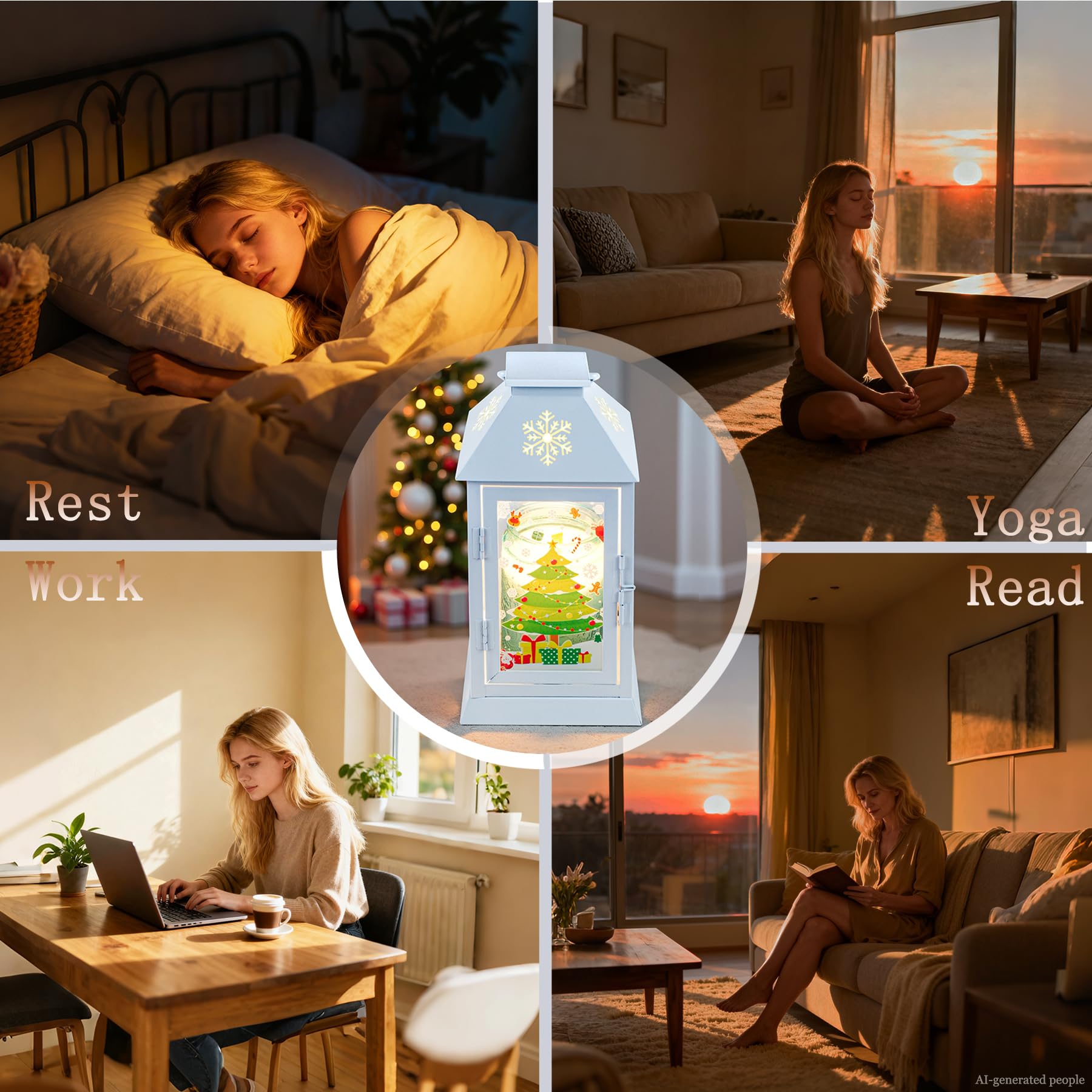 Flame-free candle warmer with carrying handle and non-slip base