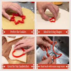 Flame shape cutters 8cm size by JUST CUTTERS