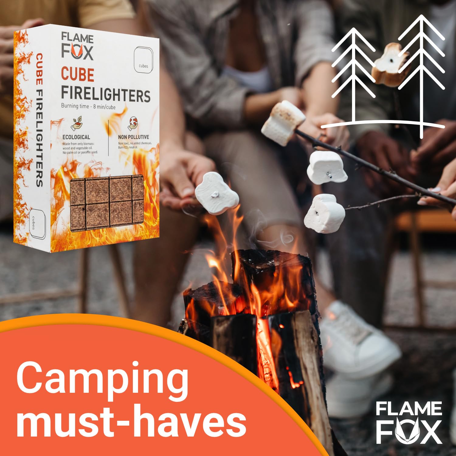 Eco friendly Flamefox fire cubes product