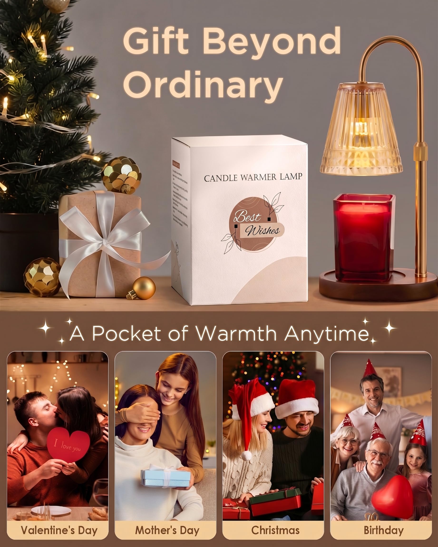 Flameless candle warmer using 50W GU10 bulb