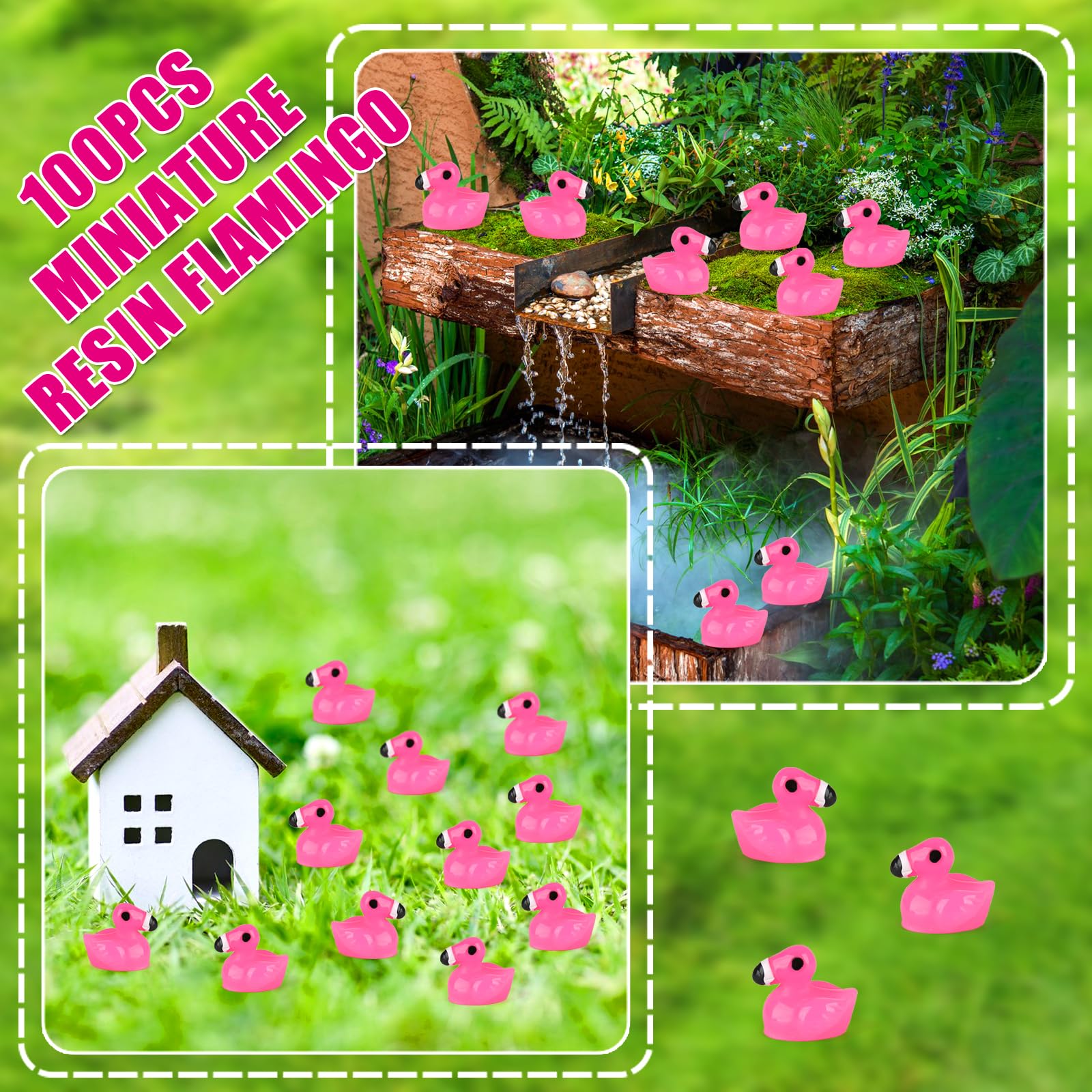 DIY gifts and party decor with flamingo resin toys