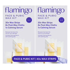 Flamingo Face & Bikini Wax Kit 2 Pack packaging