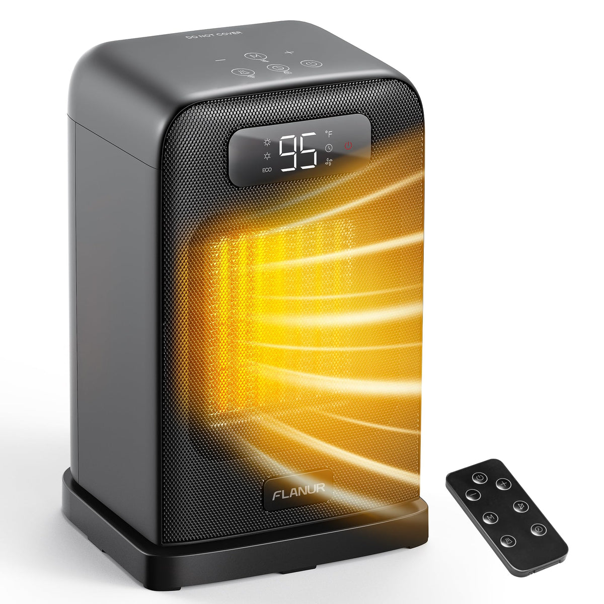 Flanur space heater indoor use desk heater remote image