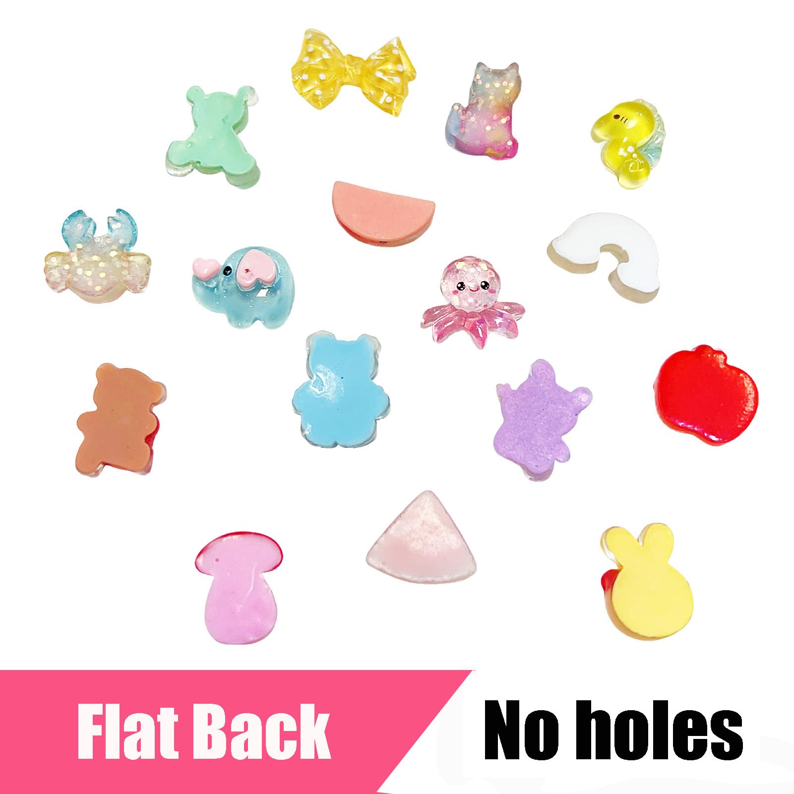60 pieces embellishments sized 15-30 mm for DIY scrapbooking