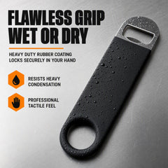 Flat bar stainless steel bottle opener for bar image