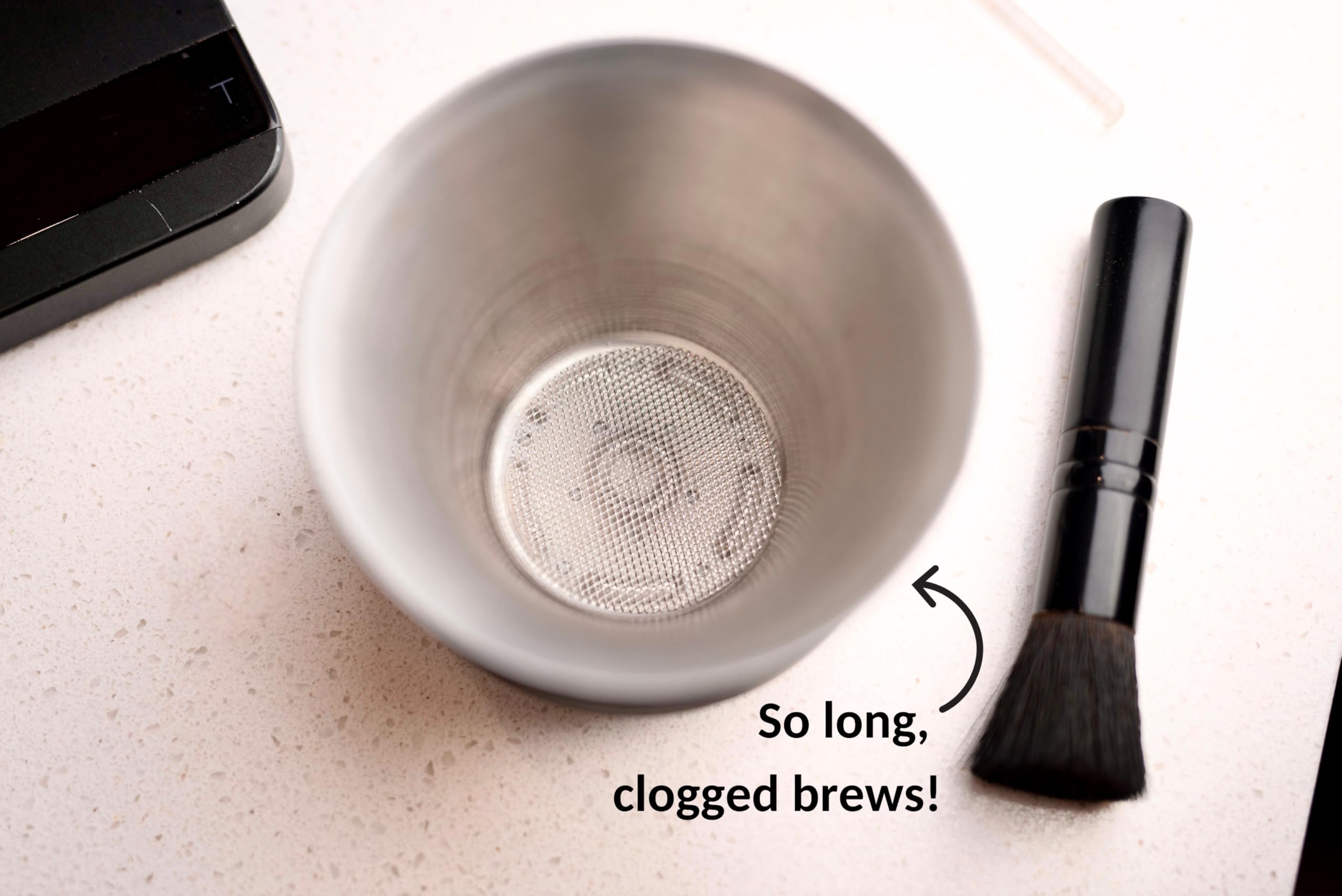 44.5mm diameter pour-over screen for flat-bottom brewers