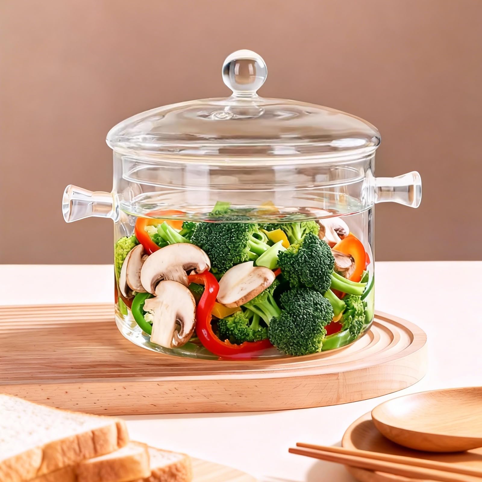 Gift-ready packaging for clear glass pot