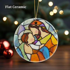 3-inch flat ceramic ornament for memorial display